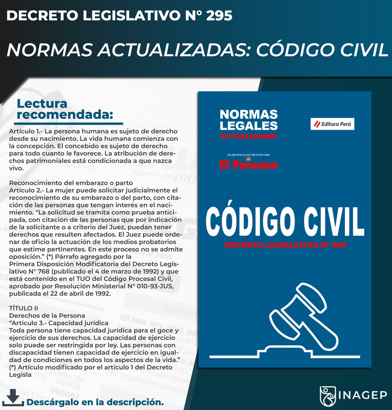 Normas actualizadas: Código Civil (DECRETO LEGISLATIVO N° 295) - INAGEP